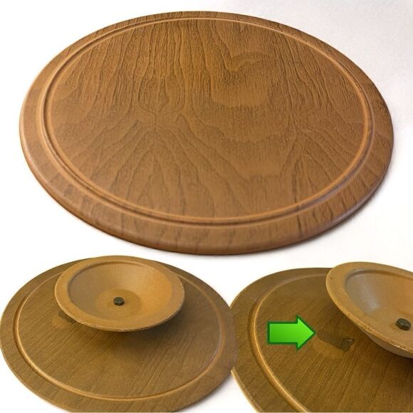 Vintage California Pottery Section Chip Dip Relish Lazy Susan Serving Snack Set - Picture 15 of 16